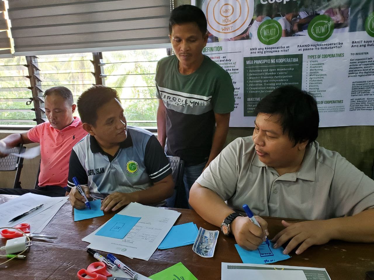 Cooperative members work together during the Lanao del Sur community workshop.